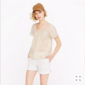 J. Crew blouse with eyelet detailing size 0